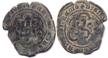 moneda Castilla y León 4 maravedil 1479-1506