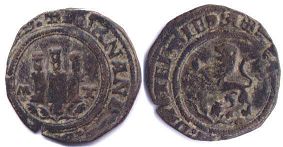 coin Castile and Leon 2 maravedil 1479-1506