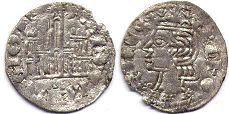 coin Castile and Leon cornado noven 1312-1350