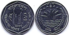 coin Bangladesh 1 taka 2001