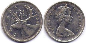 canadian coin 25 cents 1968