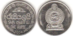 coin Sri Lanka 1 rupee 2004