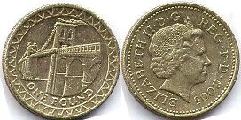 coin UK pound 2005