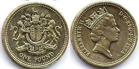 coin UK pound 1993