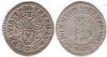 coin Wurttemberg 2 kreuzer 1705