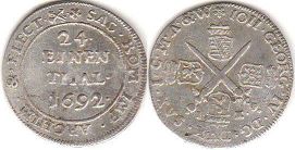 coin Saxony 1/24 taler 1693