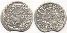 coin Frankfurt 1 albus 1657