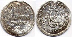 coin Brunswick-Luneburg-Calenberg 4 mariengroschen 1692