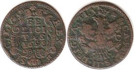 coin Sicily 1 grano 1698