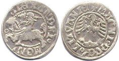 coin Lithuania half groschen no date (1492–1506)