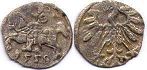 coin Lithuania 1 denar 1558