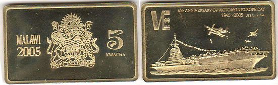 coin Malawi 5 kwacha 2005 Victory