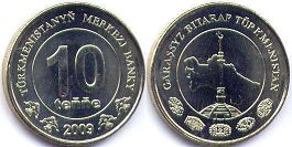 coin Turkmenistan 10 tenge 2009