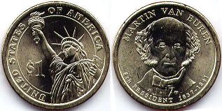 moneda Estados Unidos 1 dollar 2008 van Buren