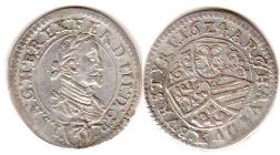 coin RDR Austria 3 kreuzer 1624