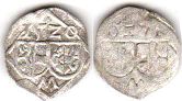 coin Salzburg 1 pfennig 1520