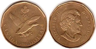  moneda canadiense conmemorativa 1 dólar 2006