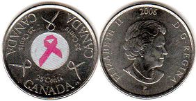 monnaie canadienne commémorative 25 cents 2006