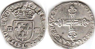 coin France 1/4 ecu 1610