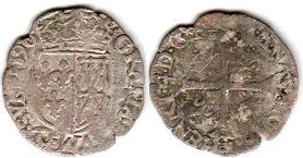 coin Navarre douzain (1/12 ecu) 1590