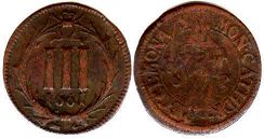 coin Munster 3 pfennig 1661