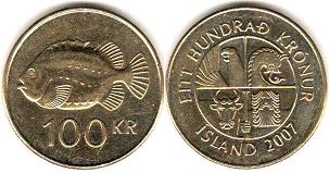 coin Iceland 100 kronur 2007