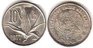 coin Mexico 10 centavos 1977