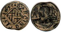 moneda Barcelona ardite (maravedi) 1653 