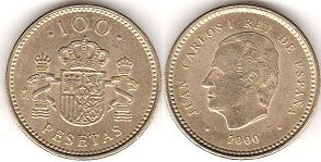 coin Spain 100 pesetas 2000