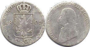 coin Prussia 4 groschen 1805