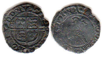 coin English old silver - Elizabeth I penny