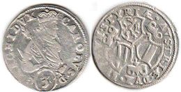 coin Austrian States 3 kreuzer no date (1564-1590)