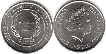 monnaie Eastern Caribbean States 1 dollar 2008
