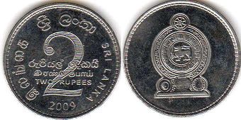 coin Sri Lanka 2 rupees 2009