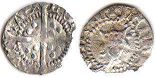 Münze Englisch altes Silber - Edward I halber Penny