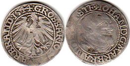 Münze Brandenburg Groschen 1544