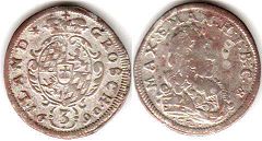 coin Bavaria 3 kreuzer 1690