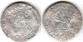 coin Brunswick-Luneburg-Calenberg 6 mariengroschen 1697