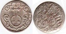 Münze Sachsen dreier (3 pfennig) 1599