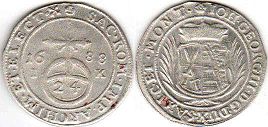 coin Saxony 1/24 taler 1688