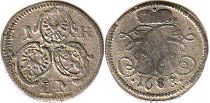 Münze Ansbach 1 kreuzer 1683