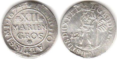 Münze Braunschweig-Wolfenbüttel 12 mariengroschen 1674