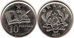 coin Ghana 10 pesewas 2007
