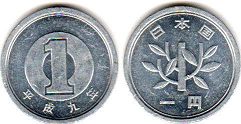 japanese moneda 1 yen 1993