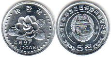 coin North Korea 5 chon 2002