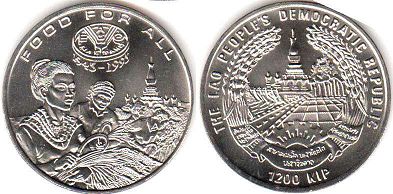 coin Laos 1200 kip 1995
