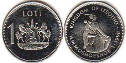 coin Lesotho 1 loti 1998