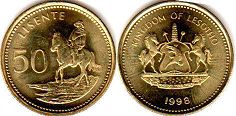 coin Lesotho 50 lisente 1998