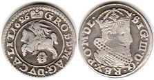 moneta Litwa 1 grosze 1626