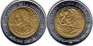 moneda Mexico 5 pesos 2009 SERVANDO DE MIER